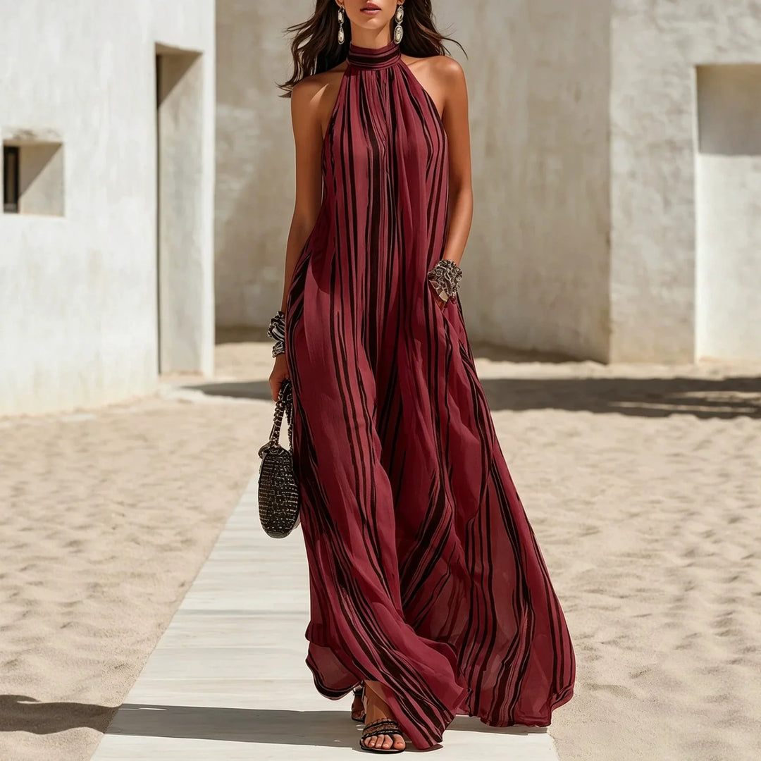 Mirelise Striped Pocket Maxi Dress