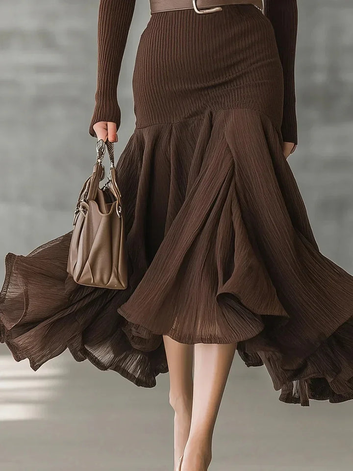 Amber Ribbed Knit Midi Dress