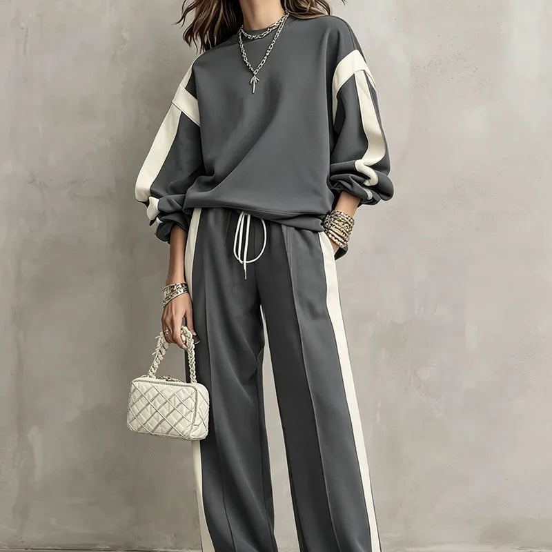 Halston Color Block Two Piece Set