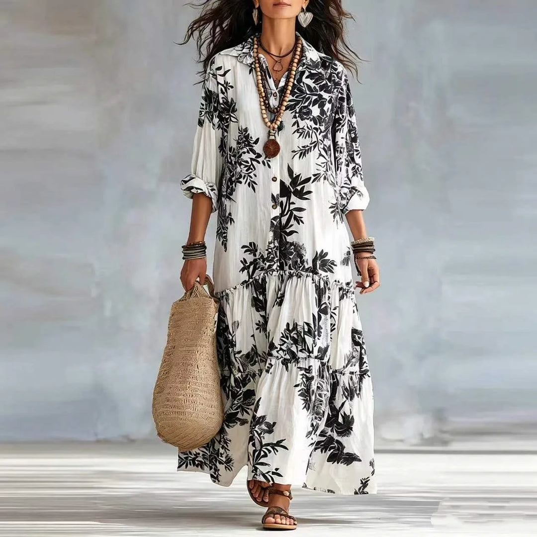 Marielle Floral Shirt Maxi Dress