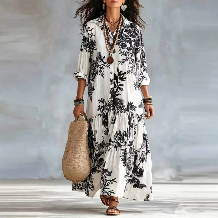 Marielle Floral Shirt Maxi Dress