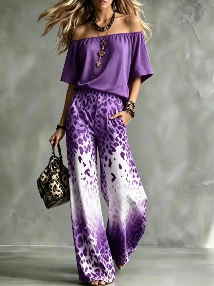 Marvyn Off Shoulder Trouser Set