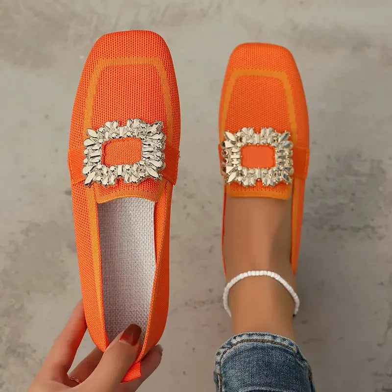 Andrea Breathable Knit Slip On Loafers