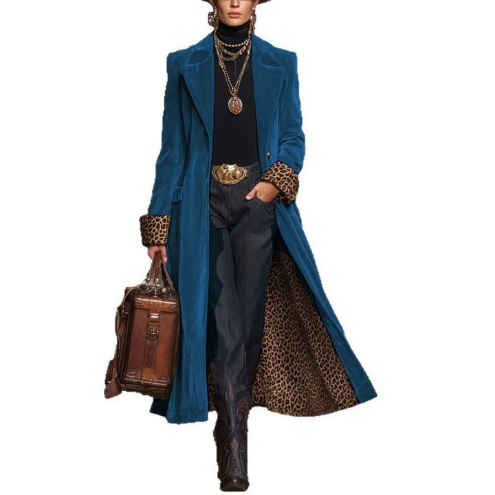 Cassia Velvet Duster Long Coat