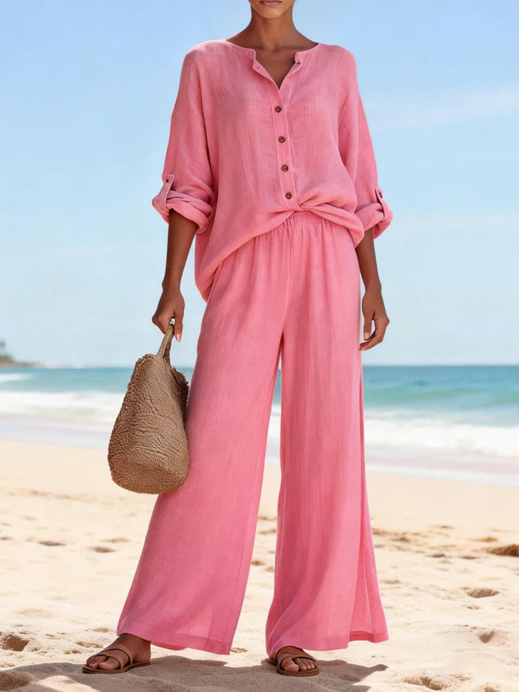 Aizel Casual Summer Trouser Set
