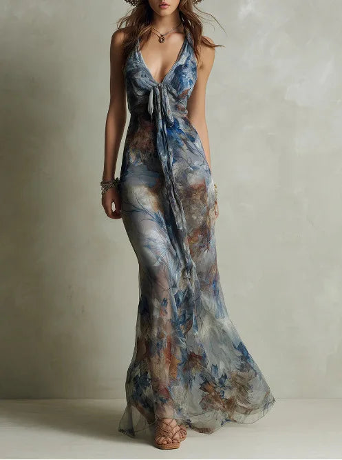 Gabrielle Elegant Floral Maxi Dress
