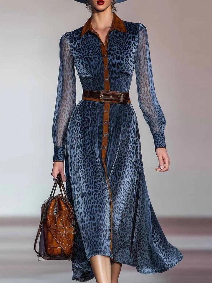 Belle Printed Mesh Midi Dress
