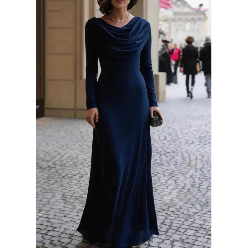 Brielle Draped Neckline Maxi Dress