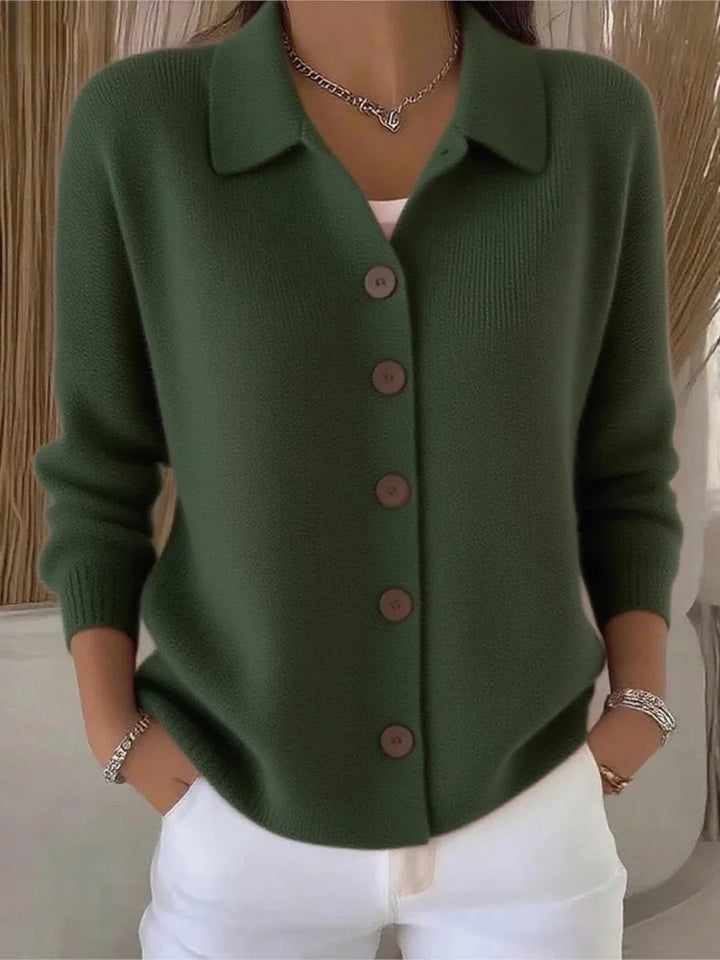 Elara Collared Knit Cardigan