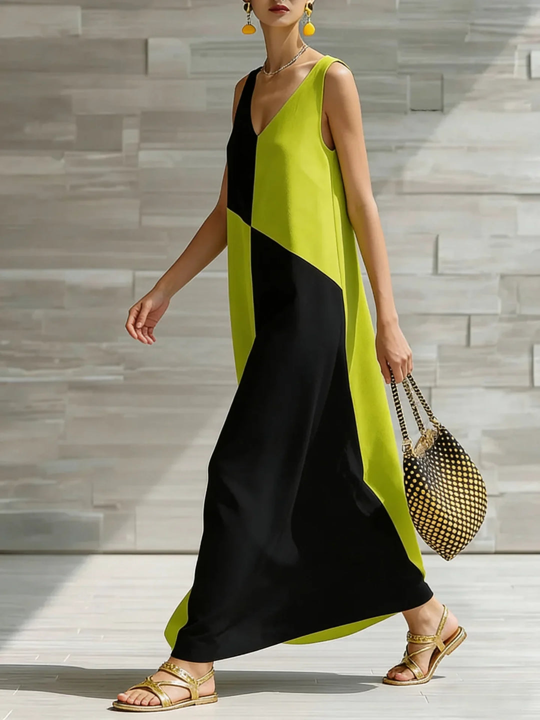 Jacquetta Color Block Maxi Dress