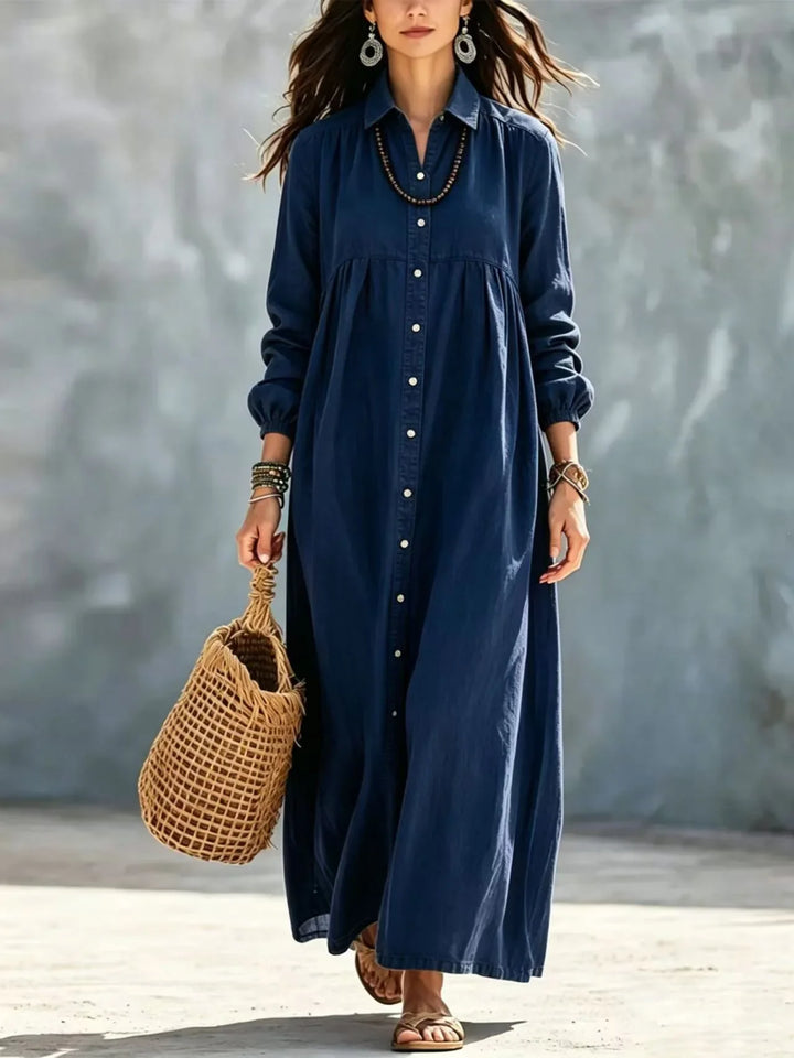 Florence Button Front Maxi Dress