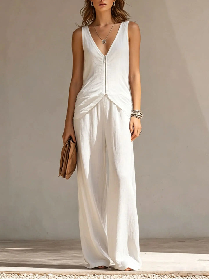 Solara Zip Front Trouser Set