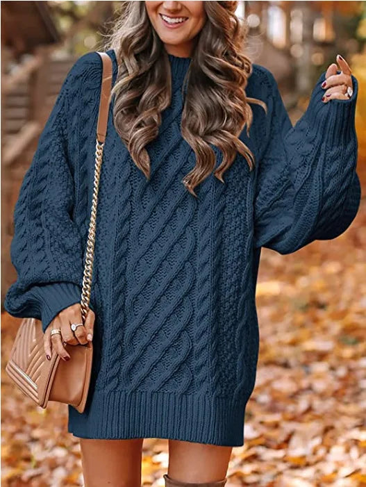 Fenwick Cable Knit Sweater Dress