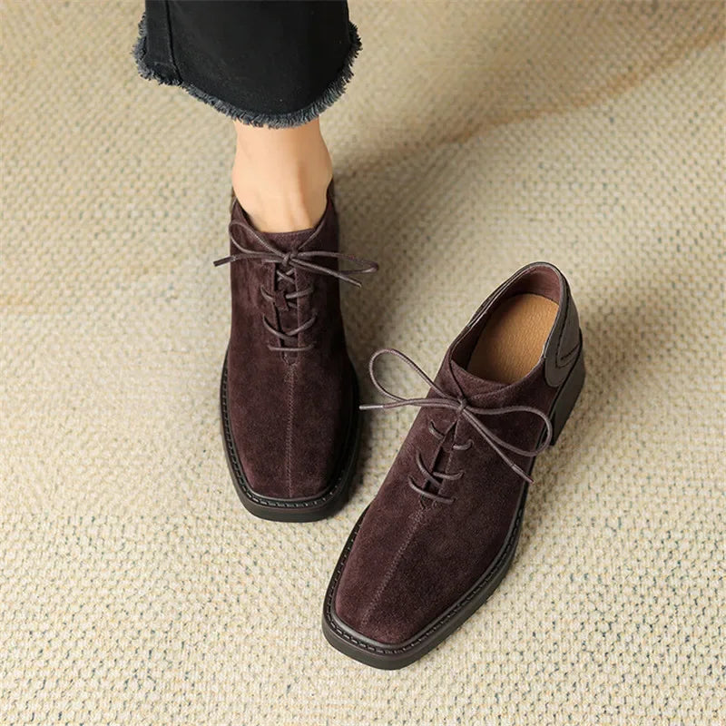 Velora Suede Block Heel Loafers