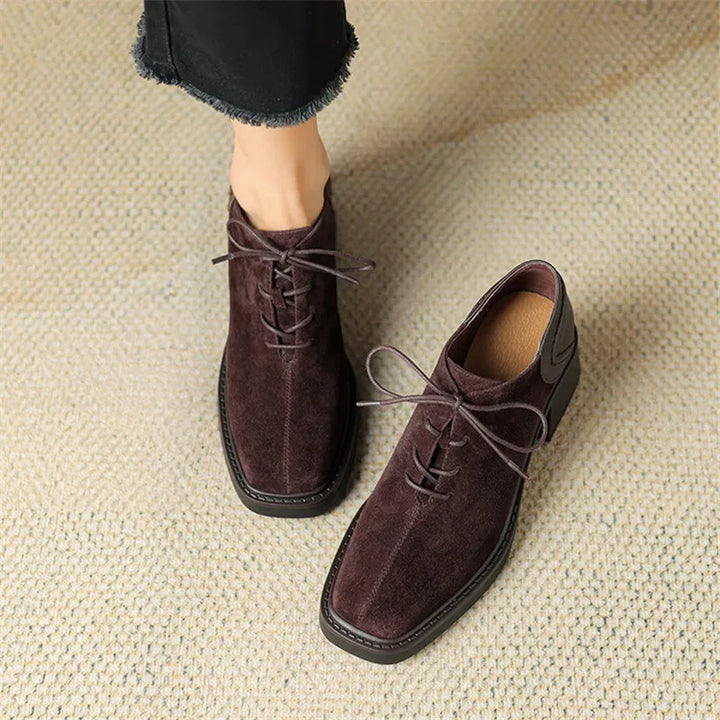 Velora Suede Block Heel Loafers
