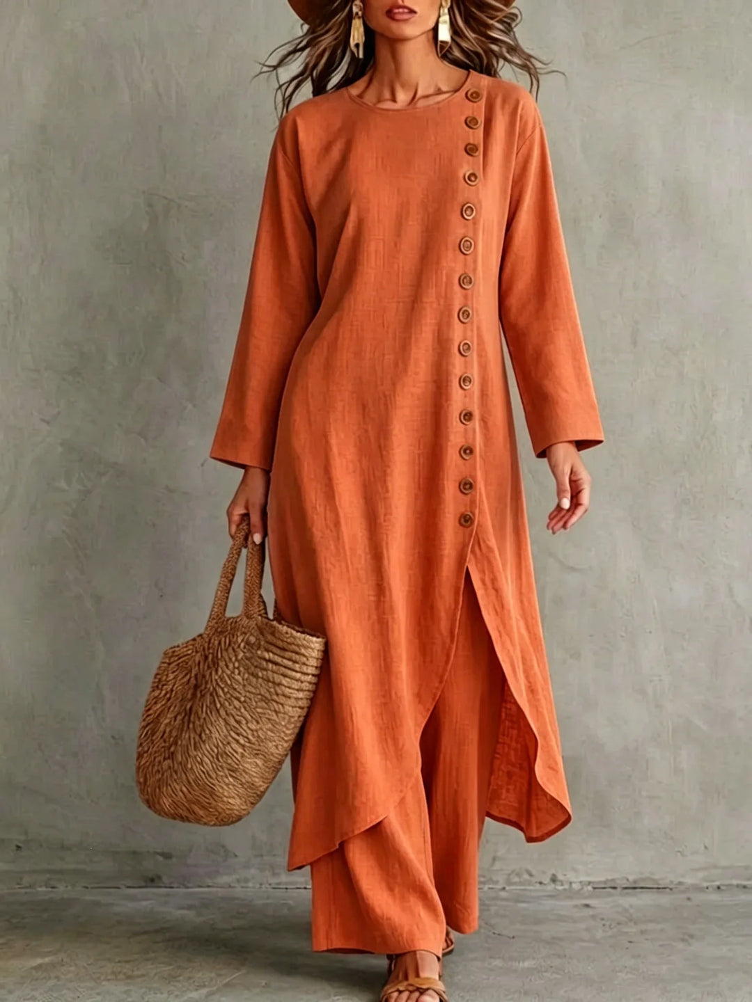 Adelaide Asymmetric Button Placket Set