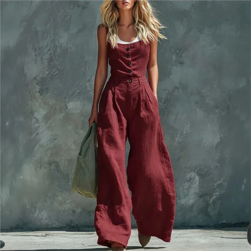 Annika Wide Leg Pocket Jumpsuit