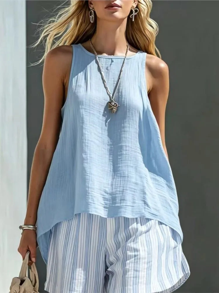 Miraline Striped Two-Piece Outfit