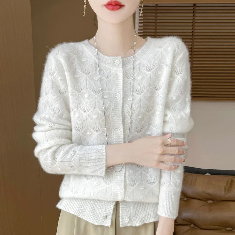Marlena Jacquard Knit Cardigan