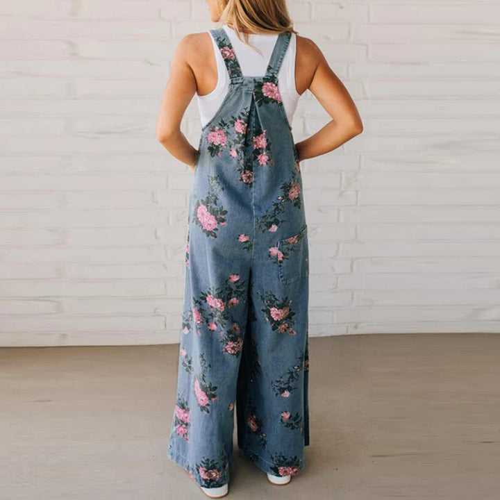Luciana Elegant Floral Wide Leg Jumpsuit