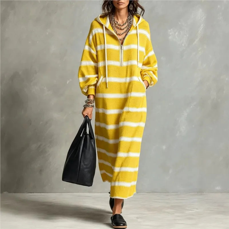 Elowen Half Zip Hoodie Dress