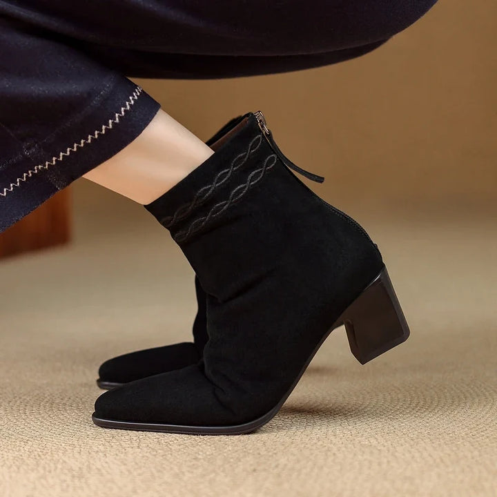 Adeline Square Toe Ankle Boots