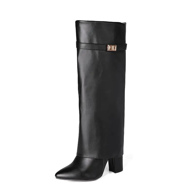 Felicity Square Heel Knee Boots