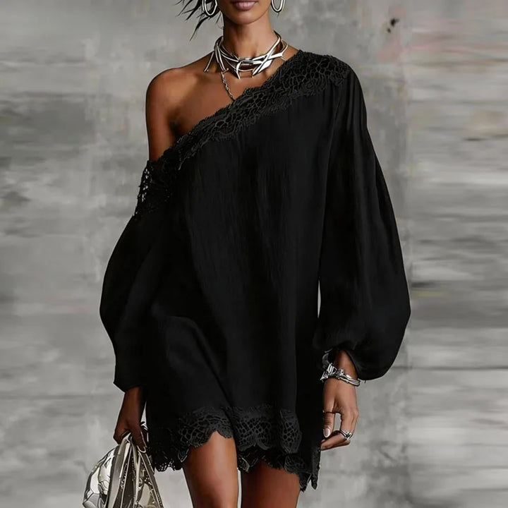 Salona One Shoulder Boho Mini Dress