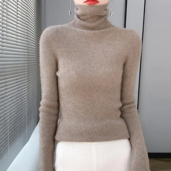 Solene Ribbed Turtleneck Sweater