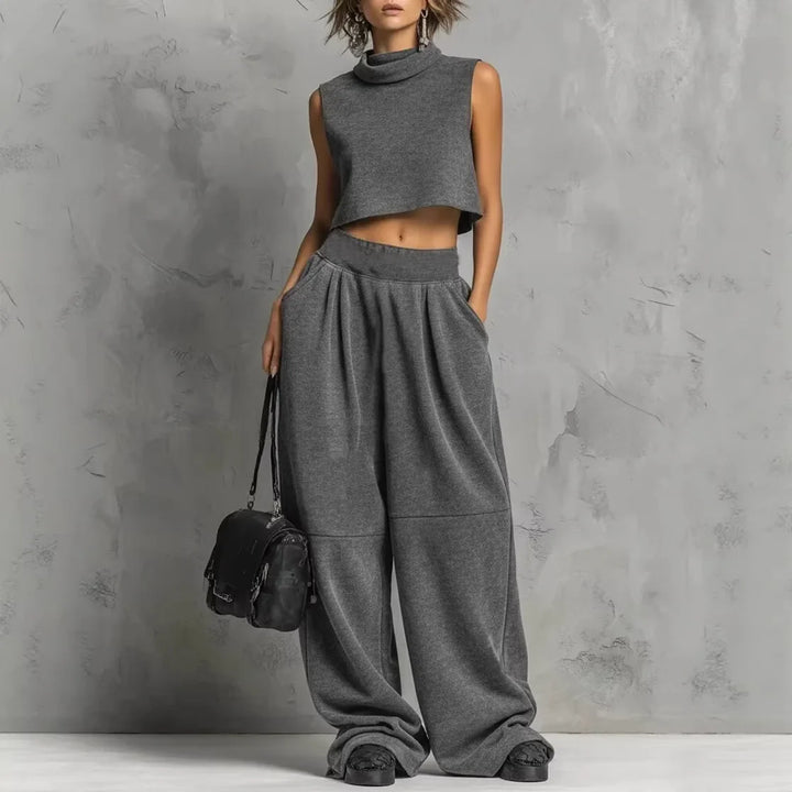 Viola Crop Top & Trouser Set