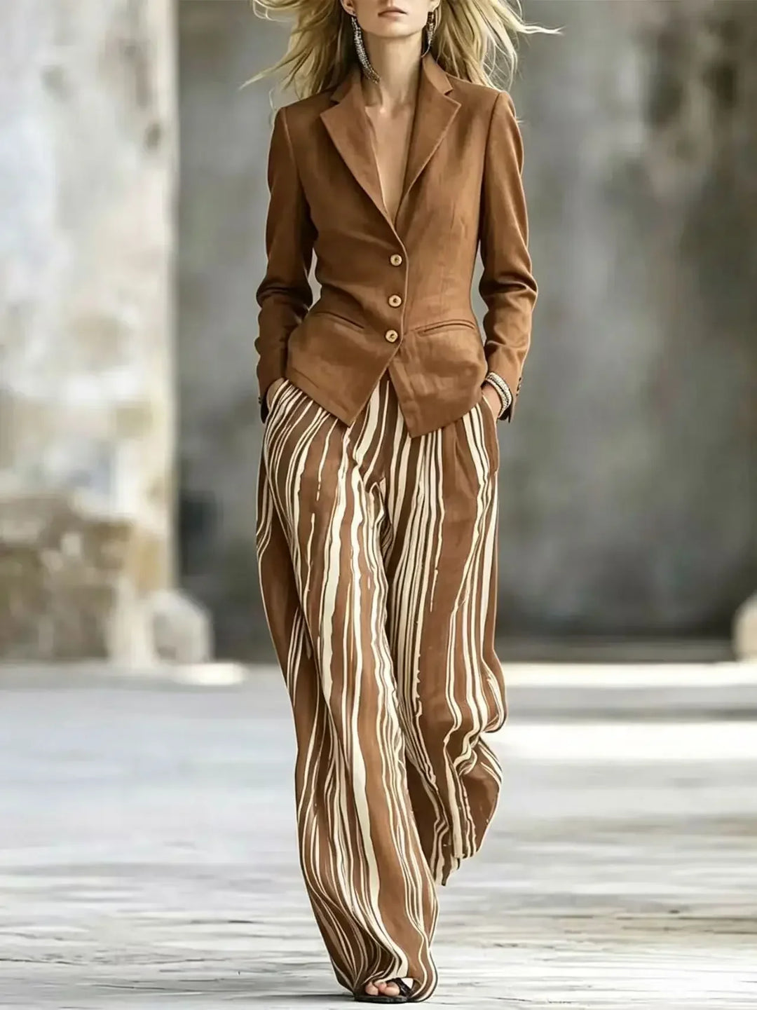 Marguerite Wide Leg Pant Suit