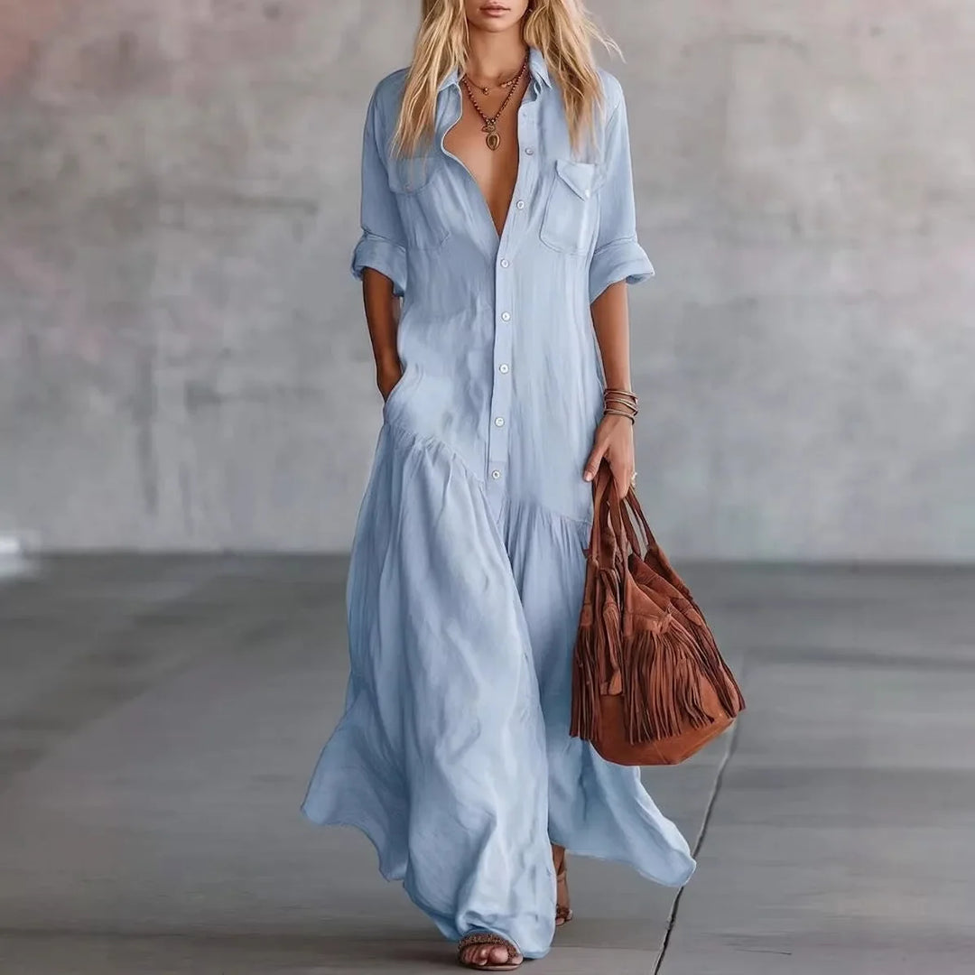 Beatrice Loose Tiered Long Dress