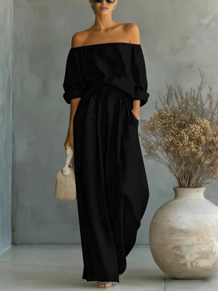 Eloise Off Shoulder Trouser Set