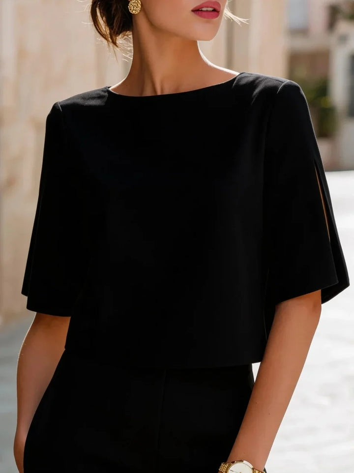 Linda Elegant Bateau Neck Top