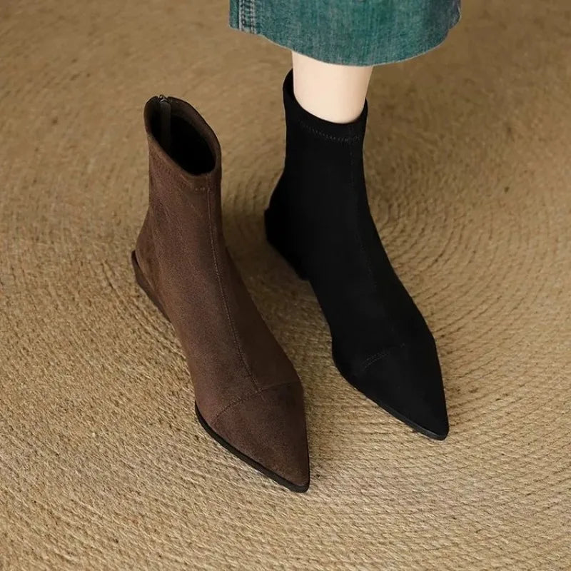 Brenna Pointed Toe Ankle Boots