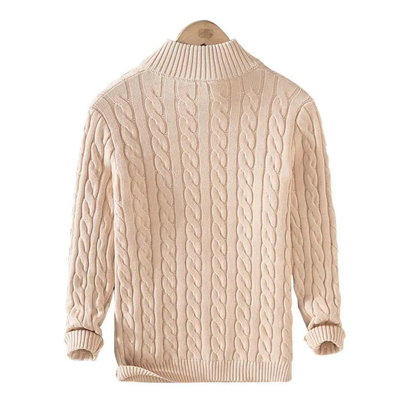 Grayson Half Zip Cable Sweater