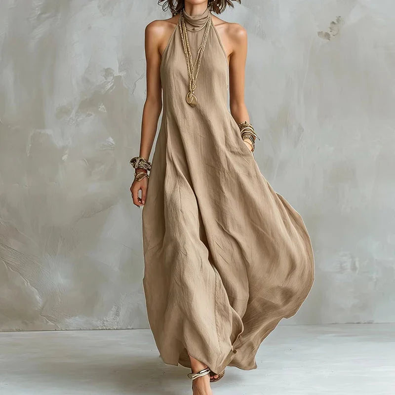 Maya Halter Flowy Maxi Dress