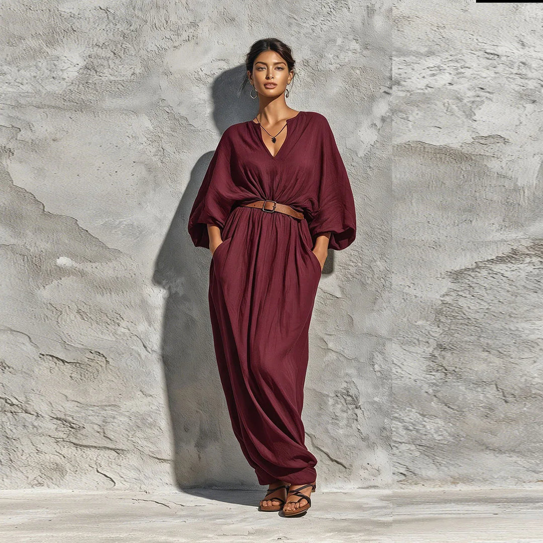 Elodie Adjustable Waist Long Dress