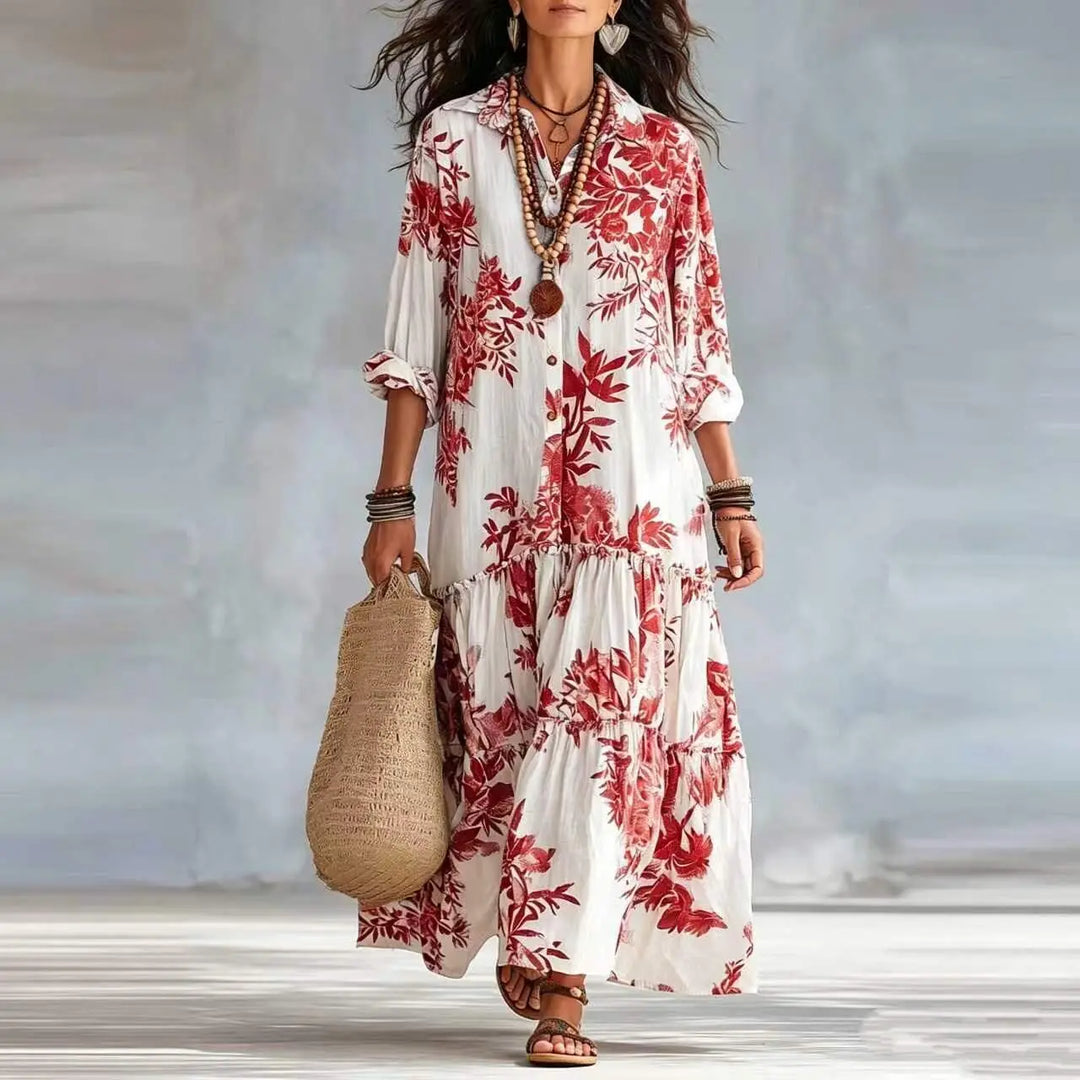 Marielle Floral Shirt Maxi Dress