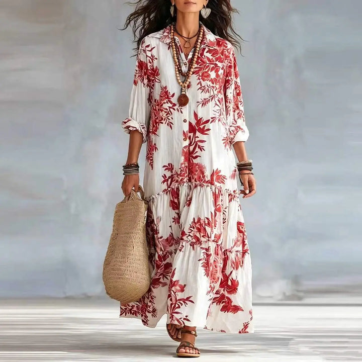 Marielle Floral Shirt Maxi Dress