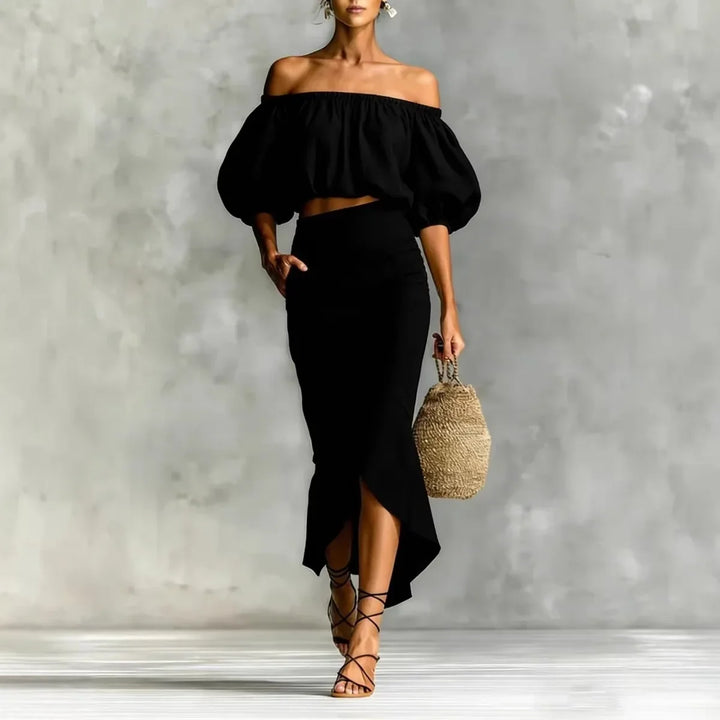 Solara Off Shoulder Skirt Set