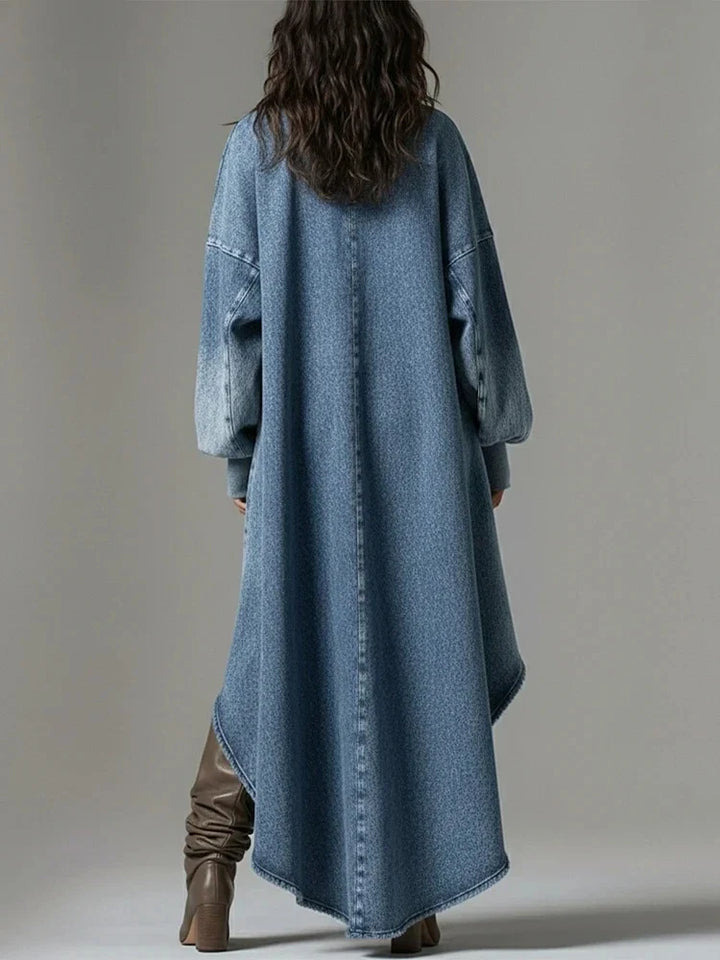 Geneva Washed Denim Maxi Dress