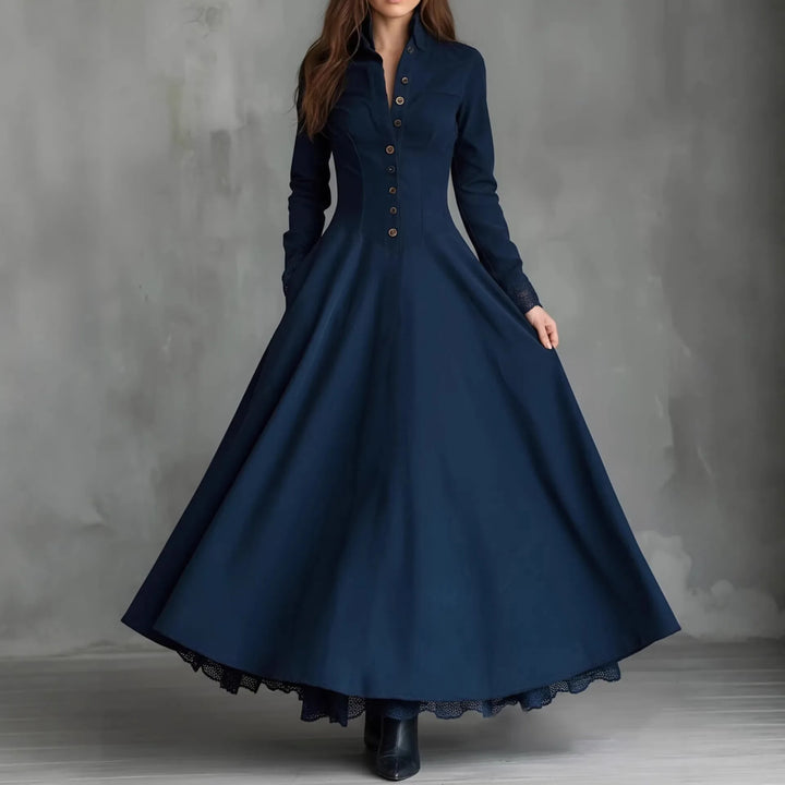 Lenara Faux Suede Maxi Dress