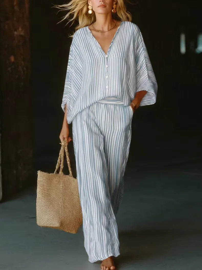 Mirelle Striped Matching Set
