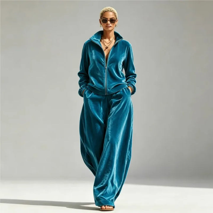 Jocelyn Zip Front Two-Piece Set