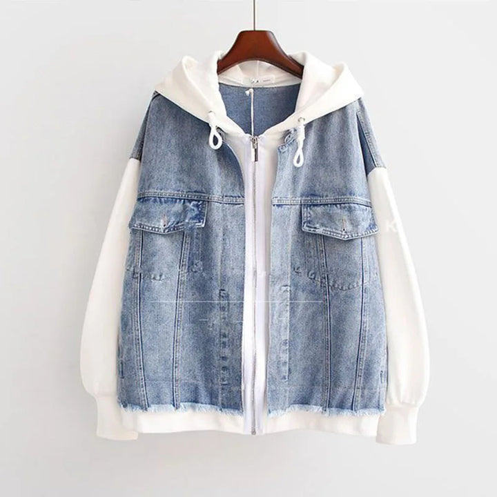 Georgette Hooded Denim Jacket