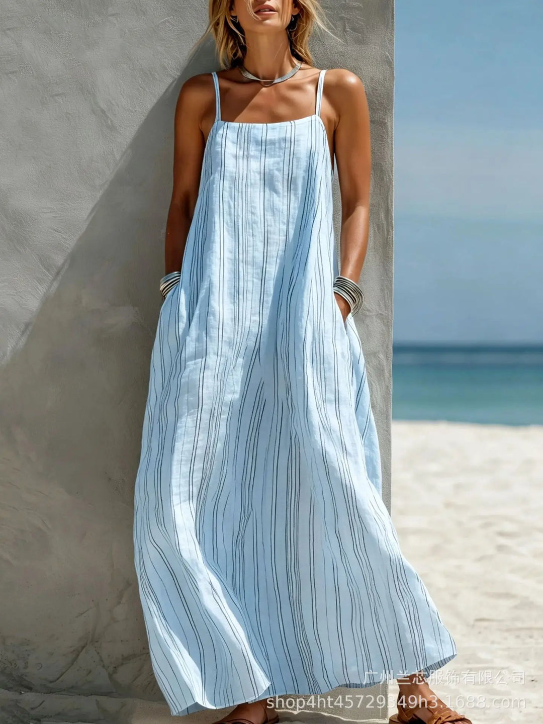 Audrey Sleeveless Summer Beach Dress