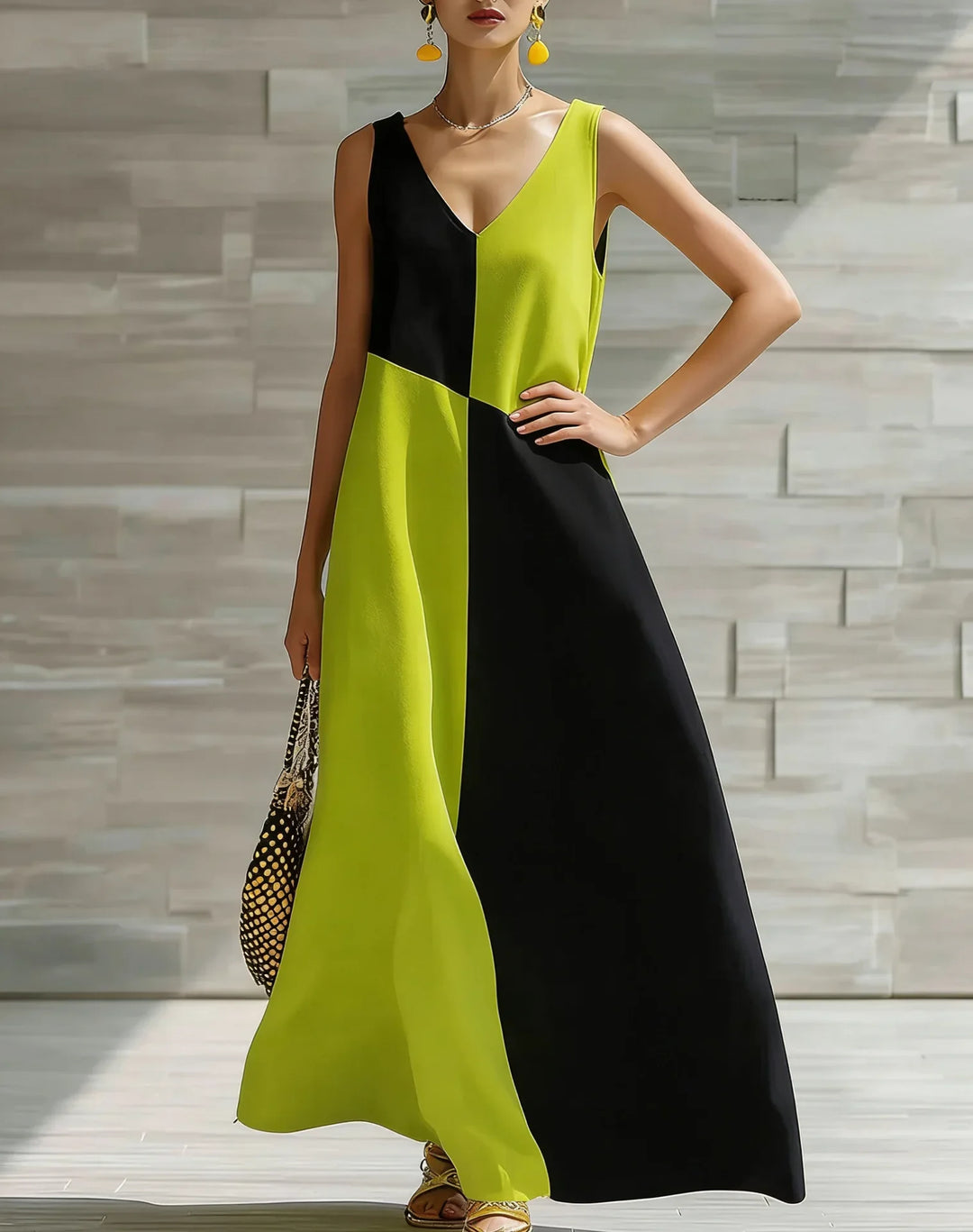 Jacquetta Color Block Maxi Dress