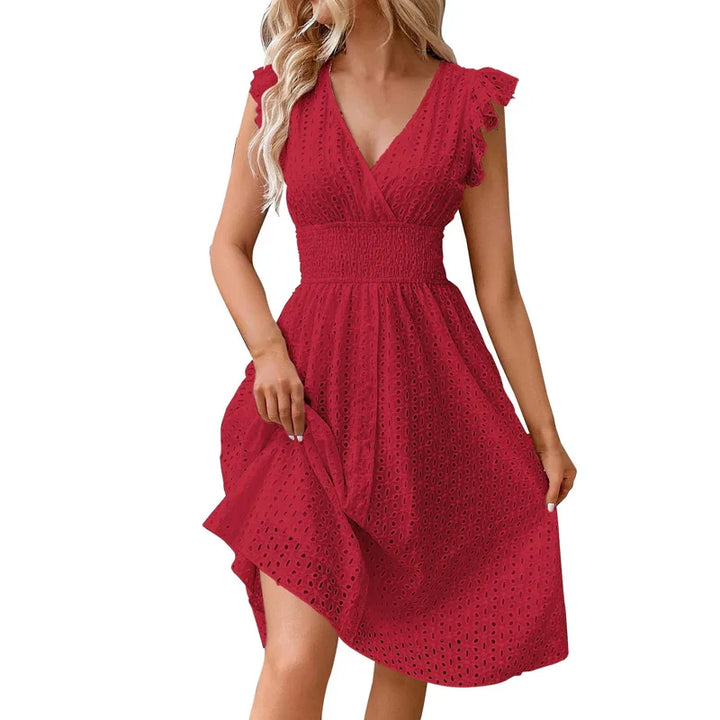 Monroe Flutter Sleeve Midi Dress