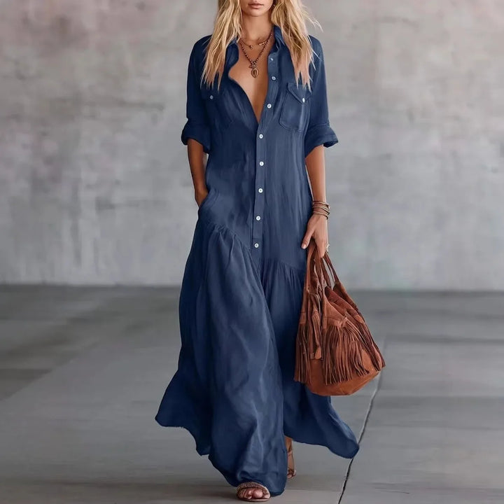 Beatrice Loose Tiered Long Dress